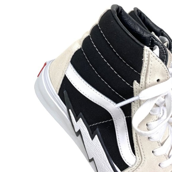 VANS Sk8-Hi Bolt Shoes Beige Black Women's Size Suede Sneakers Skate VN0A5JIVZHJ - Picture 7 of 9